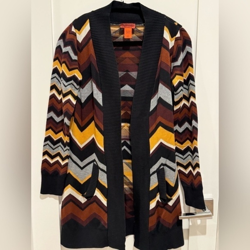 Missoni for target chevron duster cardigan Medium S A18 boho color block